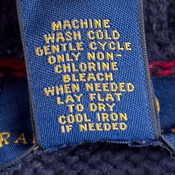 Ralph Lauren Striped Cotton Interlock Pullover Boys size 5 red navy blue stripe - Picture 6 of 12